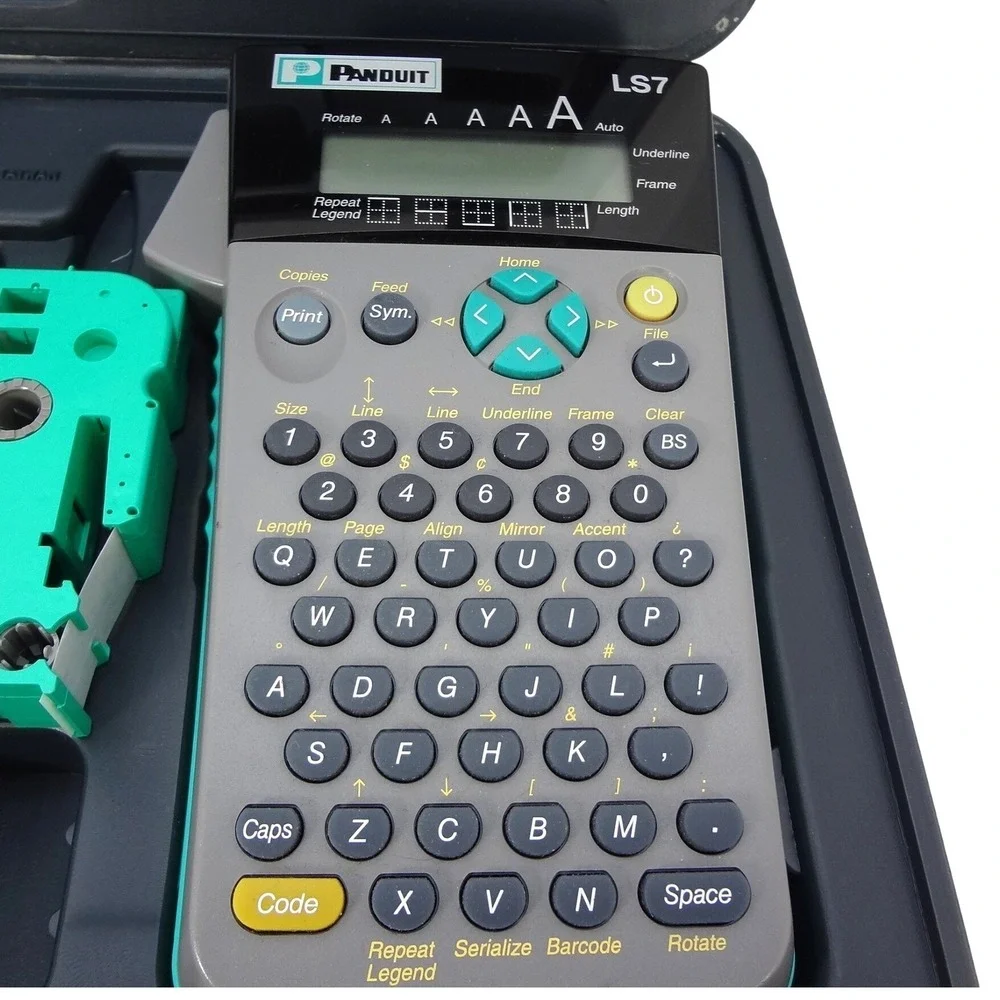 Panduit LS7 Pan-Quik Hand-Held Thermal Transfer Labeling System Printer Kit Case